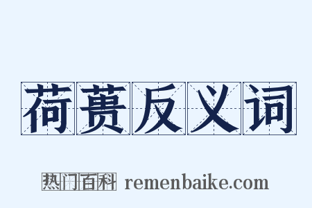 荷蒉反义词是什么意思的图片